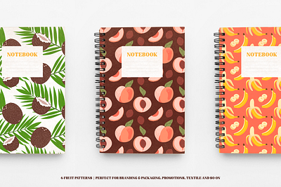 Fruit Patterns branding digital design fruits graphic design illustration illustrations industrial design packaging design patterns poster design print design product design seamless pattern summer textile design webdesign