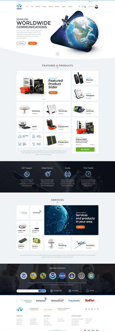 Apollo Satellite Website design branding design graphic design landingpagedesign ui ux websitedesign