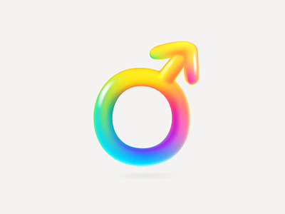 Male sex rainbow logo 3d arrow emoticon glossy gradient homosexual icon lgbt logo male mark pride rainbow render sex