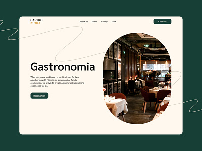 GastroNomia - Main Screen agency color concept design main page minimal restaurant trend typo ui ui design ux web design web site