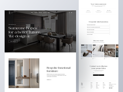 Interior Design Agency Website - Home page agency architecture components design elements furnitire home page interface interior interior agency interior design landing page minimal product room ui ux web website