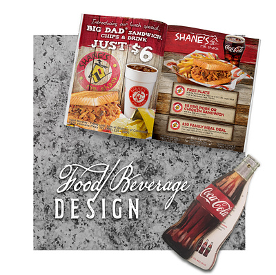 Food and Beverage Design ad design adobe illustrator branding coke cookbook coupon design design graphic design icons illustration logo presentation