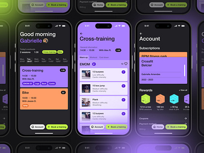 Gym booking → mobile app 🏋️‍♀️ app branding challenge mobile ui ux