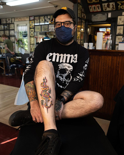 Leg Tattoos dagger tattoos leg tattoos snake tattoos sword tattoos