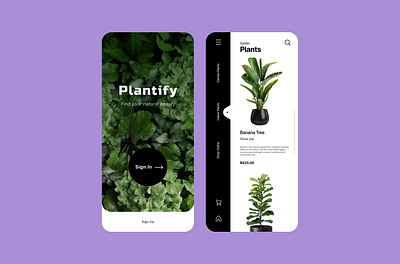 Plant App - Ui/Ux App Design figma mobile plant plant app trees ui uiux