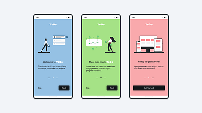 Onboardings app challenge design monday graphic design mobile mobile app onboarding task task manager to do to do app todo ui ux