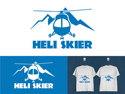 Helicopter Skiing Adventure Company Logo brand identity design brand logo branding company logo design graphic design illustration logo ui vector