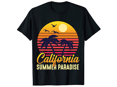 California Summer Paradise, Summer T-Shirt Design. bulk t shirt design custom shirt design custom t shirt design free t shirt mockup graphic design graphic design free how to design a shirt how to design a t shirt how to design a t shirt summer summer shirt summer t shirt summer vector summer vector shirt t shirt design t shirt design free t shirt design in illustrator t shirt mockup free trendy t shirt design vector shirt