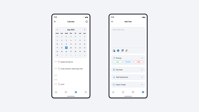 Calendar add task app calendar challenge design monday graphic design mobile mobile app task task manager to do todo ui ux