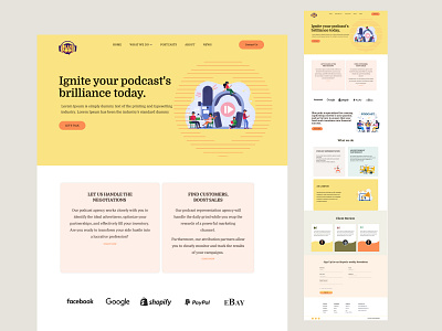 Podcast website design homepage landing page podcast website ui ui of website ux