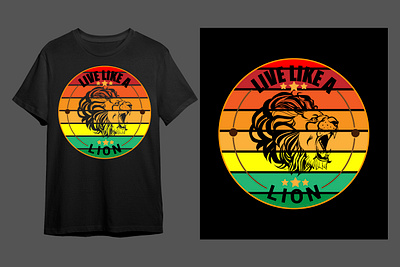 Lion T shirt Design custom design graphic design illustration tshirt typography vector