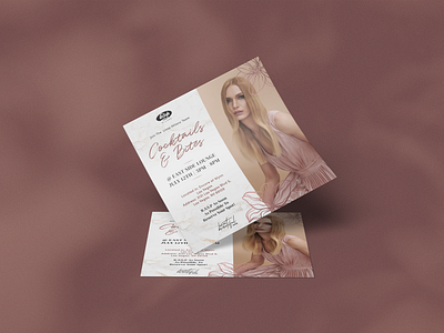 Cocktail Party Event Invite Card beauty drinks graphic design print