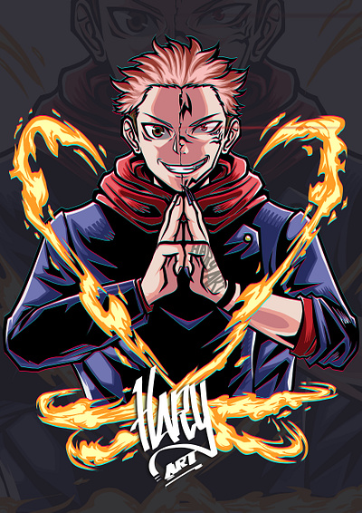 Jujutsu Kaisen Yuji Itadori X Sukuna anime anime manga anime fanart anime fans anime illustration anime t shirt design custom anime custom t shirt custom t shirt design fan art illustration jujutsu kaisen manga t shirt sukuna t shirt anime t shirt design t shirt fanart t shirt illustration t shirt wibu yuji itadori