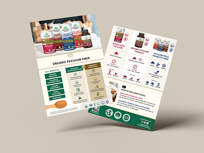 Organic Supplements Sell Sheet graphic design health print vitamins