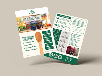 Organic Supplements Sell Sheet Design graphic design health print vitamins