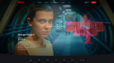 Hello, Netflix, I love you design netflix ui webdesign website