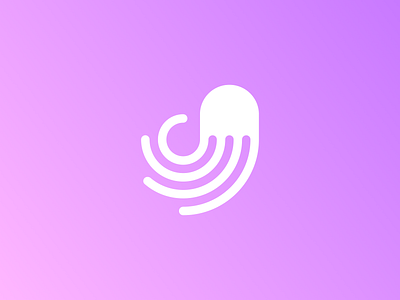 geometric jelly brand branding design geometry graphic design jellyfish logo logomark modern ocean sea simple vector