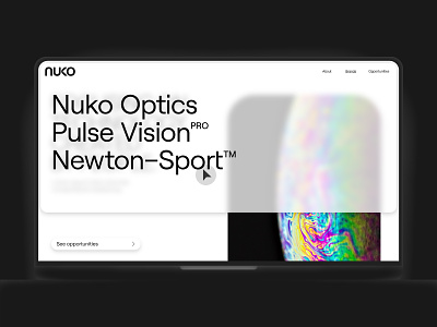NUKO web proposal graphic design logo minimal optics rounded transparency ui ux vision web