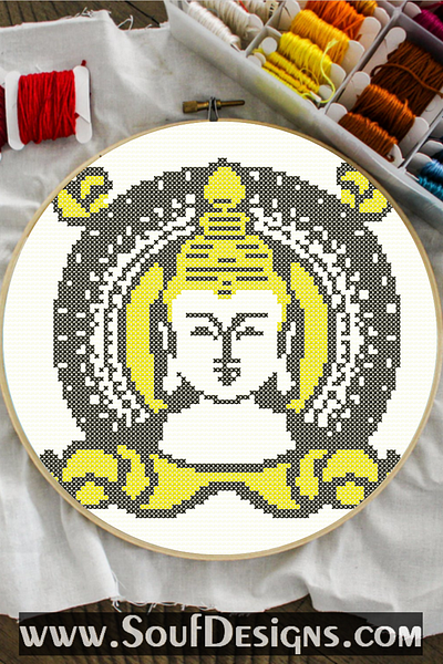 Buddha Embroidery Cross Stitch Pattern