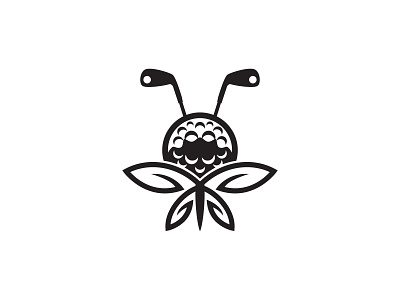 Beetle Golf Logo art beetle branding design elegant golf graphic design illustration leaf logo sport stick vector wing