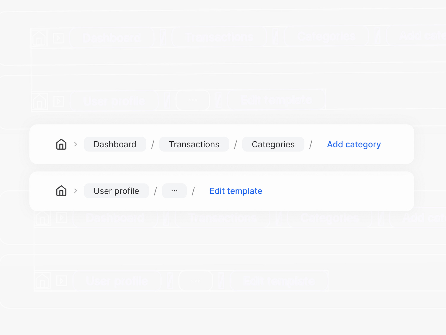 Daily ui : Bread crumbs by Pavithran N on Dribbble