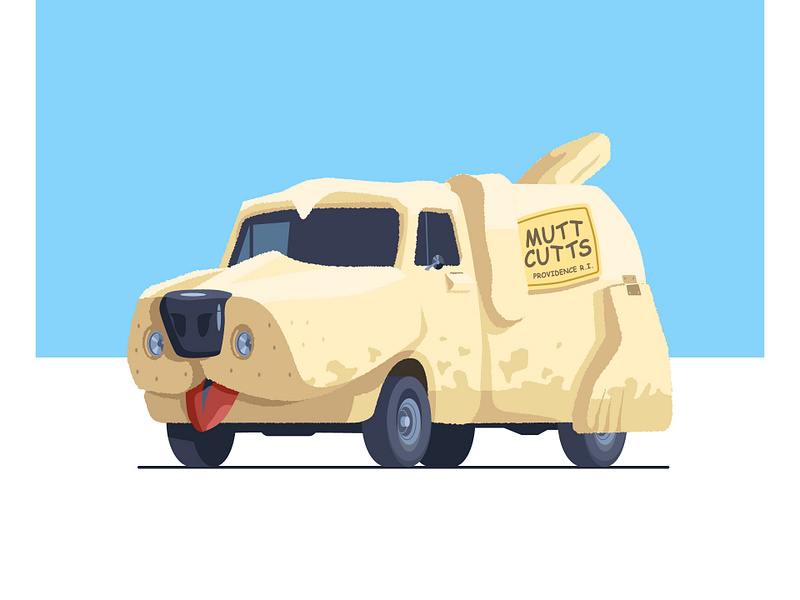 Mutt Cutts car dog dumb dumber dumb and dumber illustration van