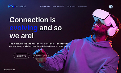 Metaverse ar graphic design homepage metaverse ui ux vr