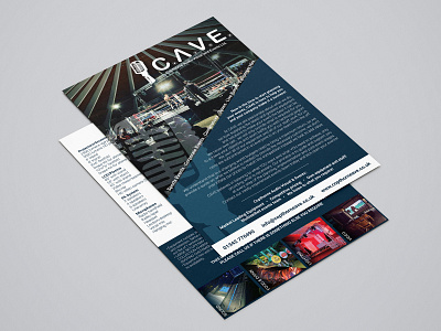 CAVE - flyer direct mail flyer graphic design marketing material