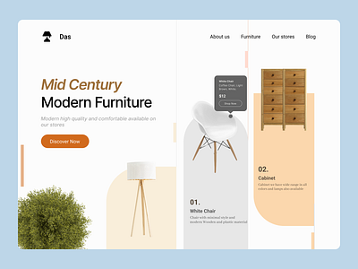 Scandinavian Style Furniture Landing Page 3d animation branding design explore figma graphic design icon illustration landingpage like logo motion graphics typography ui uiux ux vector website xd