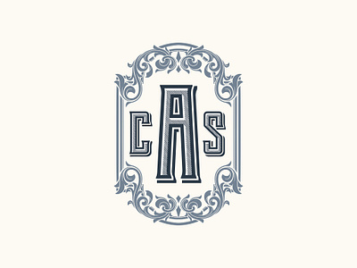 C.A.S branding design floral frame graphic design illustration logo monogram ornament vector vintage cartoon