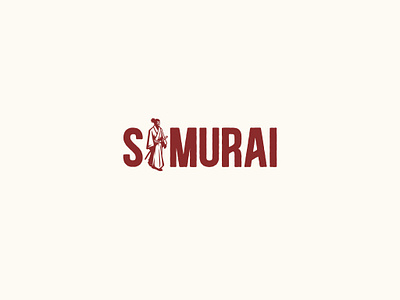 SAMURAI branding design graphic design illustration japanese logo monogram samurai typography vector vintage cartoon warrior