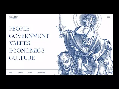 Renaissance Homepage art blue branding culture digital gallery grid holy homepage landing lifestyle museum page paintings renaissance ui web website