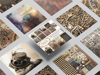Spendid Steampunk - Scrapbook Kit craft design graphic design