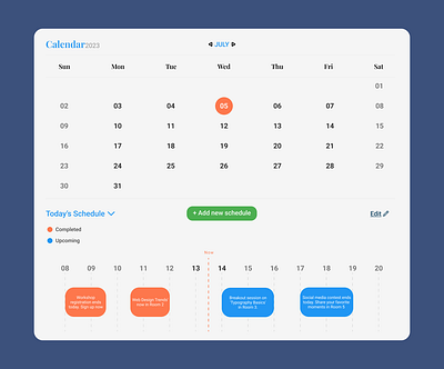 Schedule Daily UI Design by Kam on Dribbble