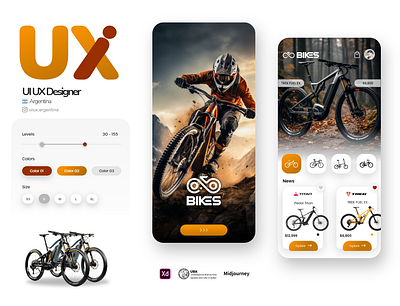 Bike app design app argentina bicycle bike bikes designer freelance webdesign