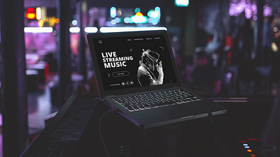 Live Streaming Music branding figma landing page live logo music streaming ui uiux ux website