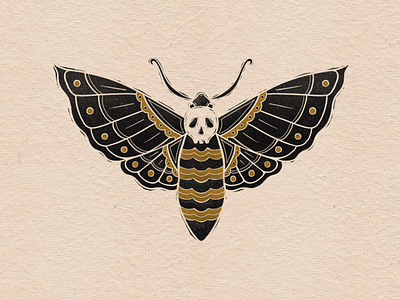 Death's-head hawkmoth adobe design designer digital art freelance graphic design illustration illustrator logo pattern design texture