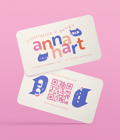 My Biz Card business card business card mockup cat illustration graphic design illustration logo personal brand vibrant branding