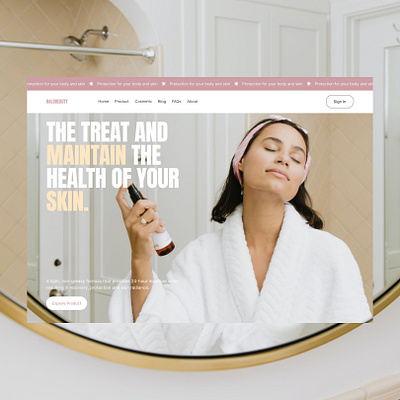 HaloBeauty - Brand Beauty branding design typography ui ux web website