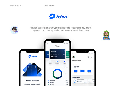 PayArrow fintech App case study design product design typography ui ux