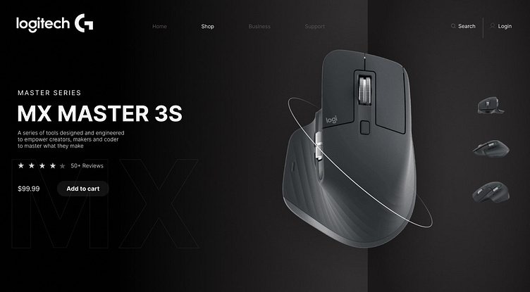 Logitech Mouse Website Landing Page Design by Anand sahni on Dribbble