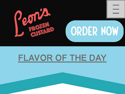 Leon's Frozen Custard Spec Redesign mobile ui web design