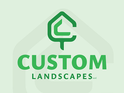 Custom Landscapes LLC branding design graphic design logo