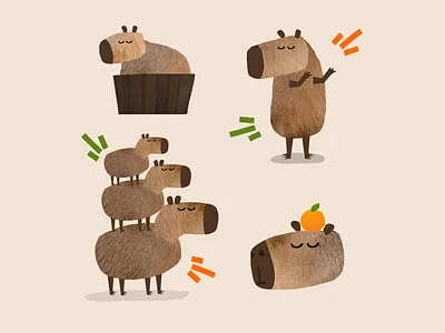 Capybaras animals capy capybara collage collage art collage digital collage maker collageart cute design funny graphic graphicdesign illustration illustrations kids illustration