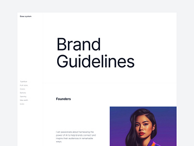 Working on a Brand guidelines template built in Framer brand guidelines branding clean concept design framer minimal simple typography ui
