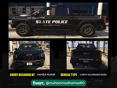 Black ghost marked livery design, Fivem design fivem gaming graphic design gta gtaroleplay