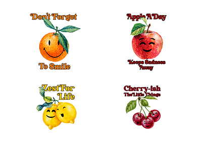 FRUIT SMILEY design graphic design illustration vector