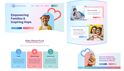 Baby Sharon Fund - Website Redesign design layout mockup webdesign