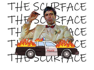 The Scurface 2024 acab alpacino art fuckthepolice gangter graphic design lapd mafia nypd police thescurface trending trends