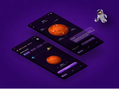 Intergalactic Travel App appdesign branding cleanui design figma graphic design illustration logo mobileapp space travel ui uidesign uiuxdesign